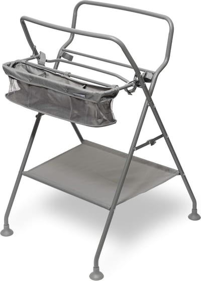 Opvouwbare Standaard voor Babybadjes - met Opbergvakken en Morsvrije Afvoerslang - Ergonomische Lichtgewicht en Stevige Houder voor Badkuip - Inklapbaar - Gemakkelijk op te Bergen bath bucket