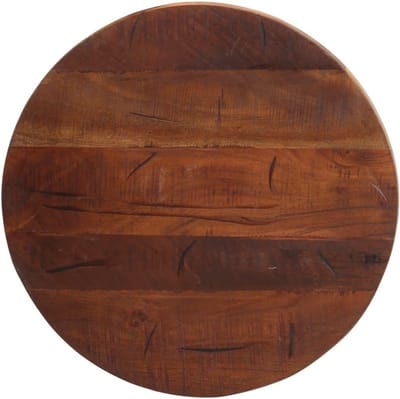 Tafelblad Rond - Houten Topper - Tafel Opknappen - Massief Gerecycled Hout - 50 cm Diameter - Natuurlijk