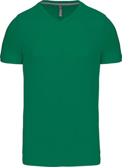 Kariban T-shirt V-hals korte mouwen K357 - Kelly Green - 4XL