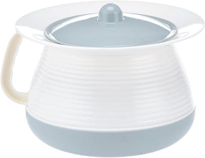 Draagbare Plasemmer - Urinoir Ondersteek - Hygiënisch Gemak - Geurblokkerend Deksel - 21 cm Hoog - Blauw