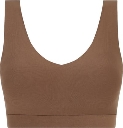 Chantelle - SoftStretch - V-Neck Voorgevormde Top - naadloos - onzichtbaar - COCOA