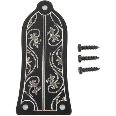 Halsstaafdeksel met Schroefpatroon Decoratie Metalen Afdekplaat Vervanging Gitaar Accessoires black