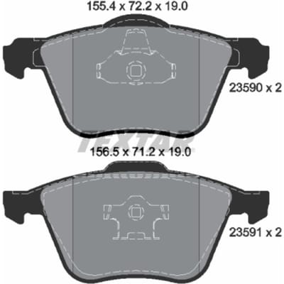 Remblokset TEXTAR 2359001, voor