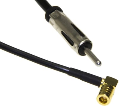 Adapter Universe Autoantenne-adapter DAB/FM-splitter DIN 150 Ω, SMB-stekker Actief met signaalversterking DAB+ Splitter