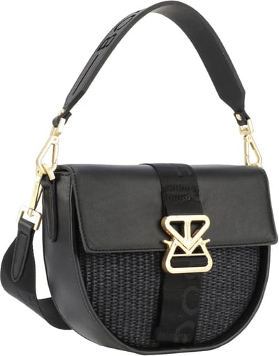 Bogner Schoudertas Zuoz Rafia Cassy Shoulderbag Black Zwart