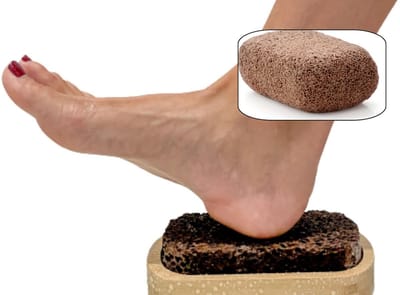 Terracotta Bruine Vulkanische Pedicure Puimsteen – Per Stuk – Handig Verpakt – Voor Eeltverwijdering