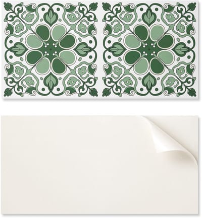 Esthetische vinyl wandbekleding met print, 100x50 cm, plantenpatroon met bladeren.