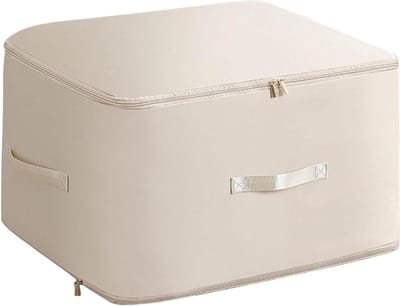 Opbergzakken Beddengoed - Kleding Organizer - Ruimte Besparen - Versterkte Handgrepen - Groot Formaat - Beige