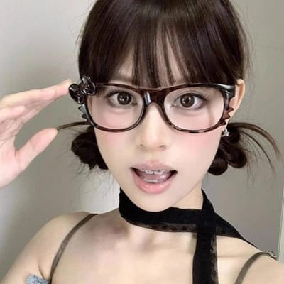 Lunettes Filles Imprimé Léopard Nœud Vintage Mignon Grand Cadre Ovale Y2k Sans Verres Lunettes de Mode Plain glasses