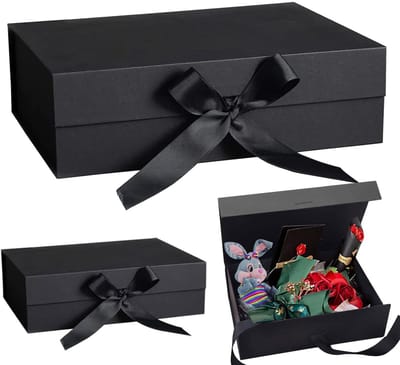 Dailygoods - Luxe magnetische geschenkdoos - Cadeauverpakking - Elegante geschenkdoos - Zwart - Decoratieve doos - Perfect voor sieraden - Mooi design
