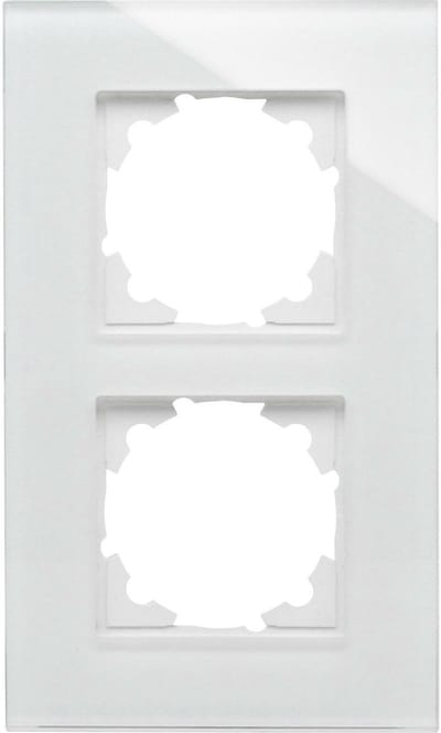 Kopp 405402001 Afdekking Frame 2-voudig HK 07, Athenis Wit (glanzend)