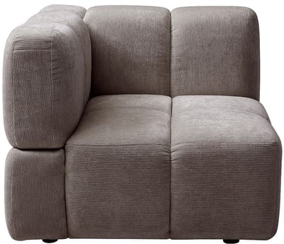 Vente-unique Hoekfauteuil in getextureerde taupe stof CARLIVI