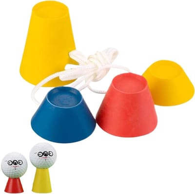 Diverse Golf Tees in Verschillende Hoogtes en Kleuren voor Winterse Golfdagen en Driving Range Oefeningen