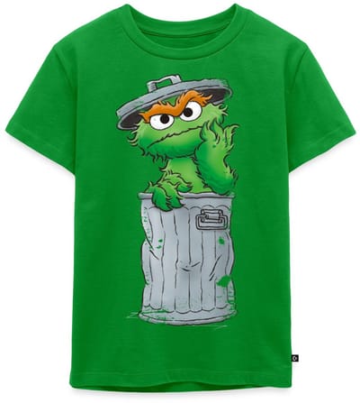 Sesamstraat Oscar Vuilnisbak Premium T Shirt Kinderen