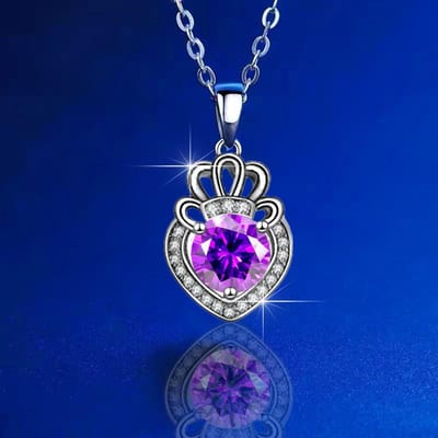 Dames Exquise Hanger Ketting Hanger Ins Niche Dames Ketting Kroon Liefde Hart Sleutelbeen Ketting Hanger blue