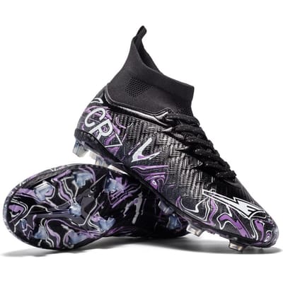 Heren Sports Voetbalschoenen Fg/Ag Lange Noppen Volwassen Kunstgras Duurzaam Specifieke Trainingsschoenen Hoge Top Non-Slip Schoenen 35