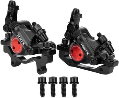Hydraulische schijfremmen set voor fietsen - Aluminium voor- en achterremmen voor mountainbikes en racefietsen (Zwart)