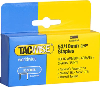 Tacwise nieten voor tacker - Type 53 - 10 mm - Gegalvaniseerd - 2000 stuks