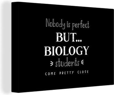 Canvas Schilderij Studenten - Biologie - Bèta - Onderwijs - 30x20 cm - Wanddecoratie