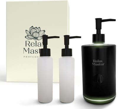 Relax Master® - Massage Olie Verwarmer Glow - Temperatuurregelaar 30 Tot 65 Graden - Elektrische Flessenwarmer - Voor Massageliefhebbers