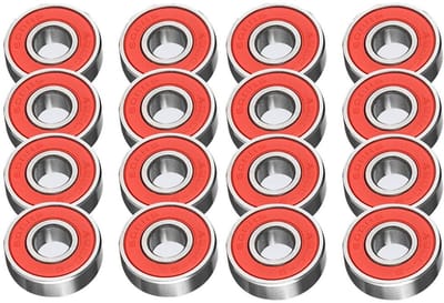 Allecto - Metalen Wielenlagers - 16 x 608RS - ABEC 9 Precisie - Voor Skates en Skateboards - Hoogwaardige kwaliteit - Duurzaam en betrouwbaar - Ges...