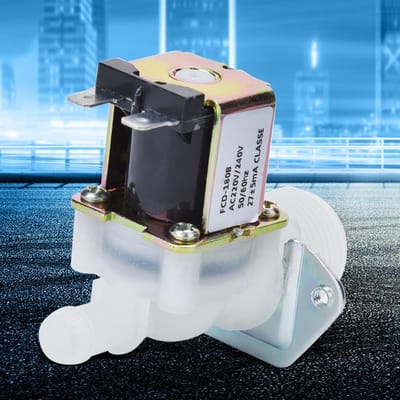 Électrovanne électrique 3 4in Entrée 1 Voie Guide Connecteur en plastique pour usage domestique 220V