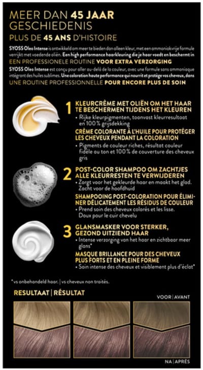 Syoss Oleo Intense Haarverf 7-56 Mokka Donkerblond - 3 x - Voordeelverpakking