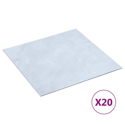 vidaXL - Zelfklevende - Vloerplanken - Wit - Marmer - 30,5 - x - 30,5 - cm - 20 - st - PVC