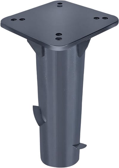 NAIZY grondcontactdoos parasol universele metalen parasolstandaard voor hangende paraplu's zwengelparaplu grondanker voor plaatsing in beton (donkergrijs)