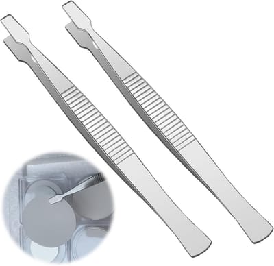 Set van 2 RVS Stamp Tweezers voor Precisiewerk, Ideaal voor Filatelie en Stempelverzameling, Perfecte Hulp bij Creatief Knutselen en Stempelprojecten