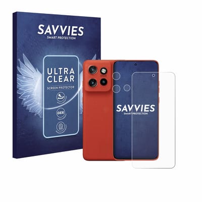 Savvies - Screenprotector voor Motorola Moto 60 Neo (Voor+Camera) - Folie Beschermfolie transparant 18 Stuks