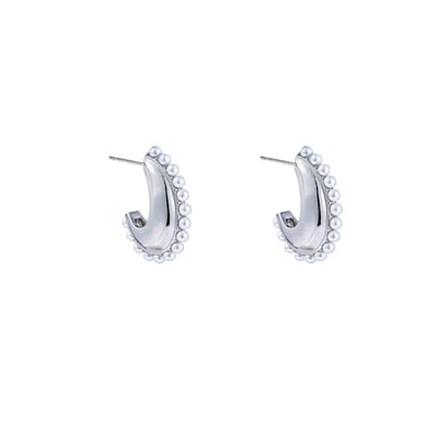 Go Dutch Label Oorknoppen pearly drop Zilver