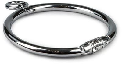 Black Label - Stalen Collar met Cijferslot - Zilver M