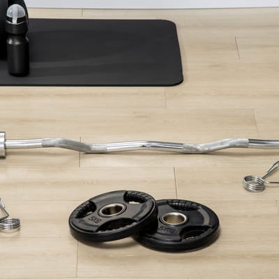 Wishdor - Halterschijven Set Van 2 - Driegrepen - Voor Krachttraining - IJzer Met Rubbercoating - Zwart - 2 X 5 Kg