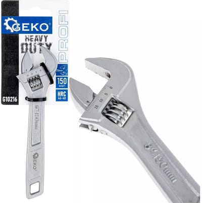 GEKO Verstelbare moersleutel - 150 mm - CRV staal - ergonomisch - 0-20 mm opening