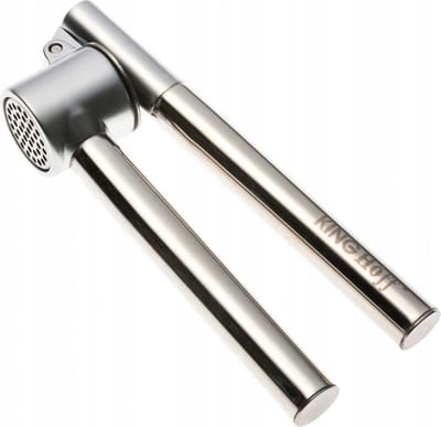Kinghoff 1461 - RVS Knoflookpers - Roestvrij Staal - Duurzaam & Eenvoudig Knoflook Persen - 15,5 cm