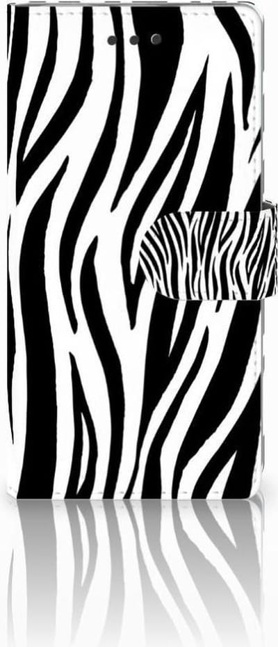 Boekhoesje voor Huawei Ascend P8 Lite Telefoonhoesje met Pasjes Zebra