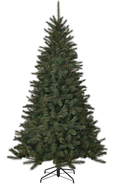 Black Box Trees Toronto Kerstboom - Kunstboom met Scharnierconstructie voor Snel en Eenvoudig Opzetten - Kerstversiering met Wit Bevroren Effect - H185 x Ø114 cm - Groen