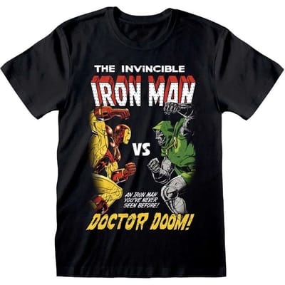 Marvel Comics Iron Man vs Doom Heren T-shirt - zwart - M