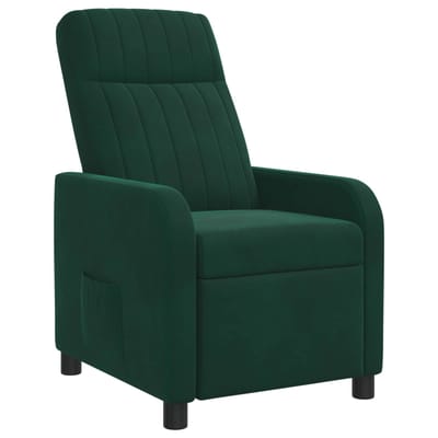 vidaXL - Recliner - Donkergroen - fluweel