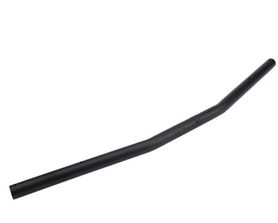 Dailygoods- Motorfietsstuur 25 mm - Retro Gebogen Stuur - Handgreep Bar - Universeel - Zwart/Zilver - Hoogwaardig Metaal - Motorstuur
