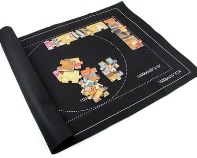 Jigsaw Puzzle Storage Mat, Felt Roll-Up Puzzle Mat, Travel Puzzle Blanket, Large Portable Puzzle Mat for Home, Travel, Storage, 99*66.5 cm