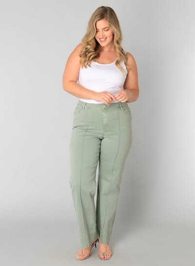YEST CURVE Wilke Bottoms - Slate Green - maat W1(48) / L32