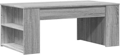 Salontafel Houten Sierlijk Design Beige Eiken 102x55x42 cm Woonkamertafel
