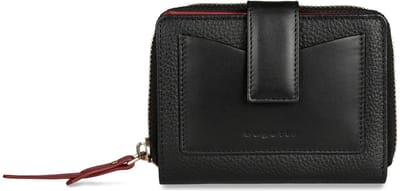 bugatti portemonnee Viola Ladies Zip Wallet Black - Red zwart