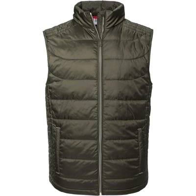 Russell Heren Nano Gewatteerde Bodywarmer (Donkere Olijf)