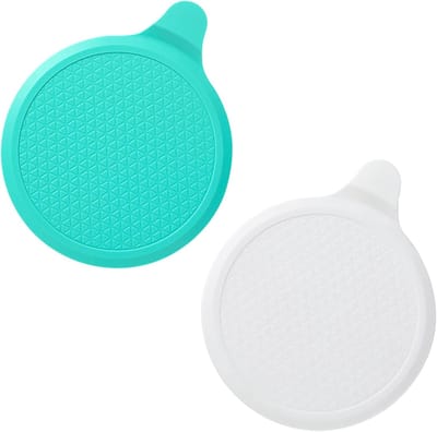 Silicone Bath Stopper - Pack of 2 - Universele Doucheafvoer - Vervangende Badplug - Krachtige Zuigkracht - Voor Wastafel - Badkamer - Badkuipen (Wit + Groen)