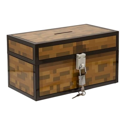 Minecraft spaarpot in kistvorm – met slot – Paladone