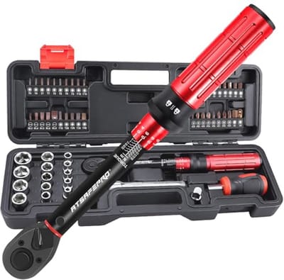 Professionele Momentsleutel Set 1/4" (3-25Nm) - Magnetisch Ratelsysteem met Bits en Verlengstuk voor Fiets, Auto, Motor & DIY