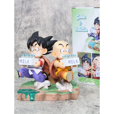 15cm Anime Dragon Ball Z Figurines Lait Enfance Son Goku Krillin Gk Figurine d'Action Statue PVC Modèle Collections Poupée Jouets Enfants